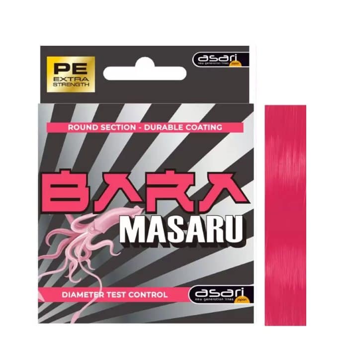 Bobina de 150m del trenzado Asari Masaru Bara 8X color rosa