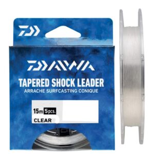 Bajos cónicos Daiwa Clear shock leader translúcido en bobina