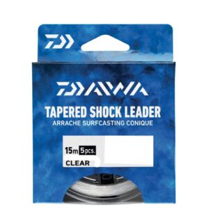 Puentes cónicos Daiwa Clear shock leader translúcido para surfcasting