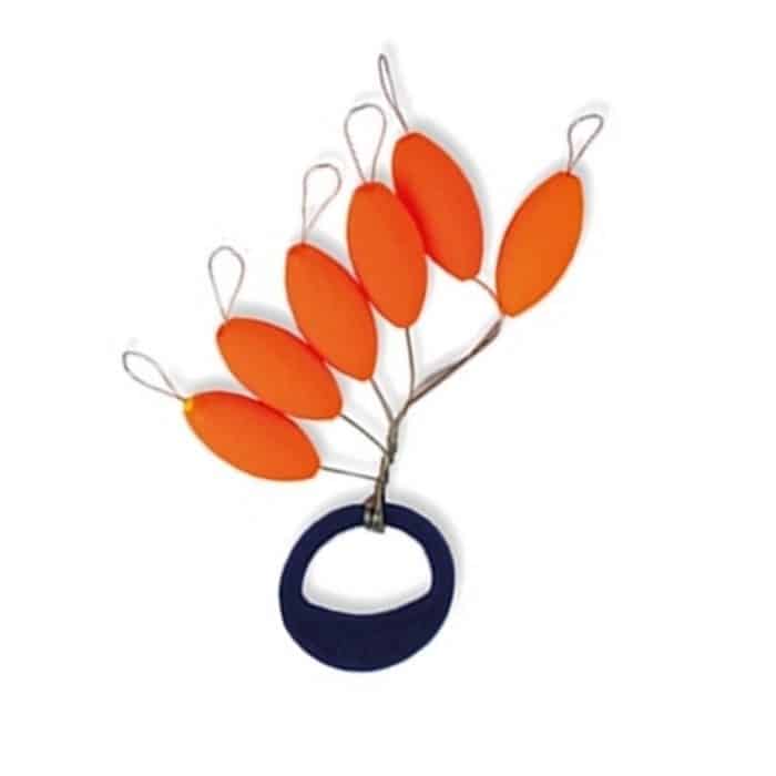 Perla ovalada flotante naranja Turkana para surfcasting