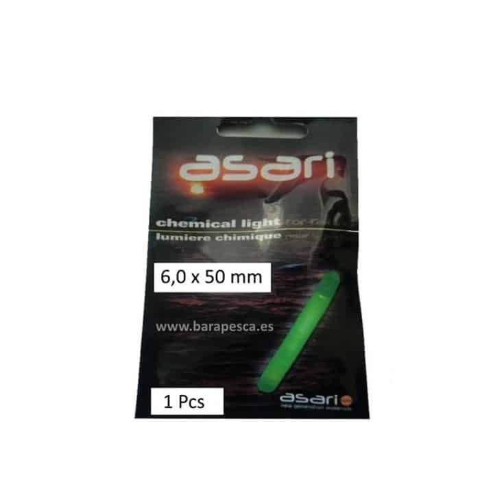 Luz química luminoso Asari SL-3 de 6 mm para pesca nocturna