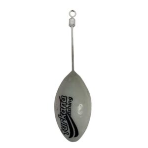 Plomo bomba Turkana Fishing blanco fluorescente con varilla y giratorio rolling para surfcasting