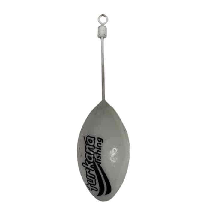 Plomo bomba Turkana Fishing blanco fluorescente con varilla y giratorio rolling para surfcasting