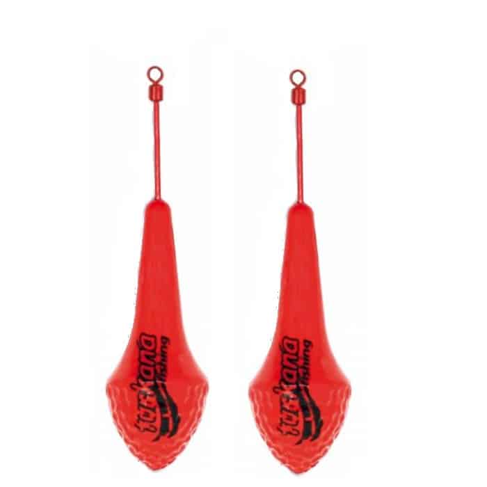 Plomo Casting Golf Rojo VR con varilla y giratorio rolling de Turkana Fishing