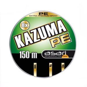 Trenzado Asari Kazuma 8X PE 150m en color verde, bobina individual