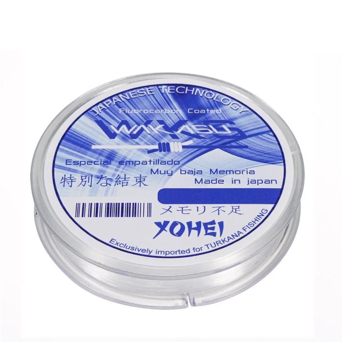 Bobina de hilo Wakasu Yohei Fluoro Coated 200m para empatar anzuelos