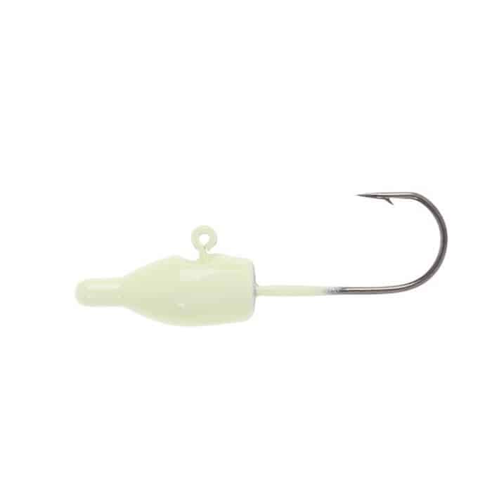 Cabeza plomada Hart PF Head para rockfishing con acabado GLOW fluorescente
