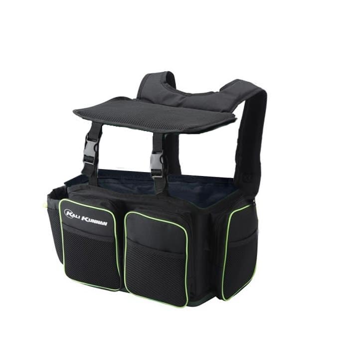 Mochila cajón de pesca Kali Kunnan vista frontal con bolsillos