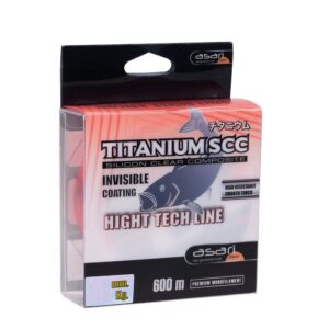Monofilamento Asari Titanium SCC 600m color rojo en bobina