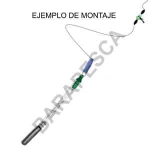 Montaje del plomo temolino Turkana Fishing levanta cebo para pesca en roca