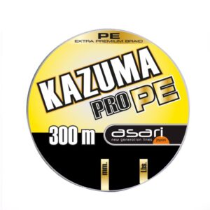 Trenzado Asari Kazuma Pro PE 4X de 4 hebras en bobina de 300m para pesca