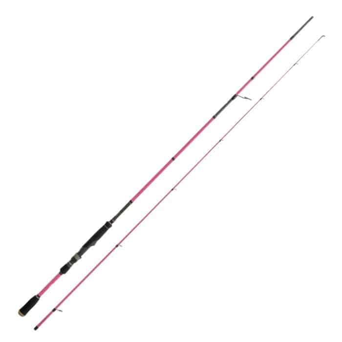 Caña Cinnetic Crafty Magline Eging 268M de color magenta para la pesca de calamar a eging