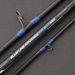 Caña de surfcasting Cinnetic Blue Line Advance MN Surf 420 con anillas Fuji MNOG