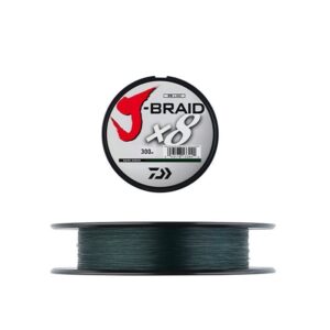 Trenzado de pesca Daiwa J-Braid X8 300m green de 8 hebras