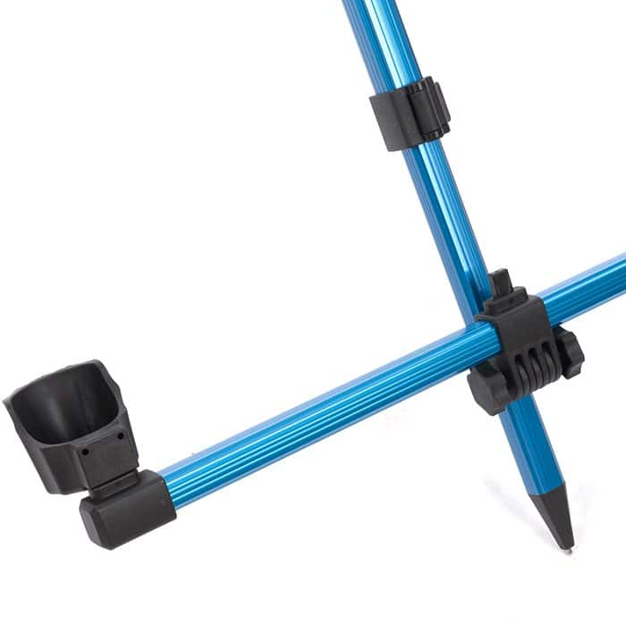 Trípode de surf Vercelli Fisso, soporte de cañas en aluminio anodizado azul