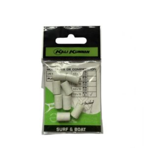 Flotador de cebo Kali Kunnan White Fosfo con acabado GLOW