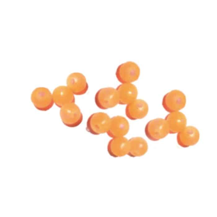Perlas redondas rígidas en naranja flúor de Turkana Fishing