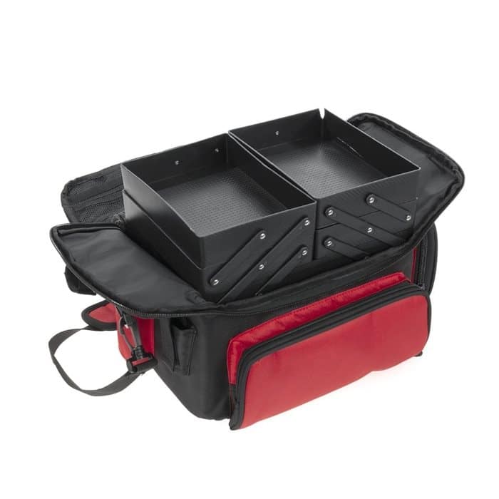 Bolsa rígida Hart Endurance con las bandejas desplegables a la vista