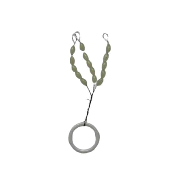 Tope de silicona ovalado transparente Kali Kunnan en ristra para montaje de bajos de surfcasting