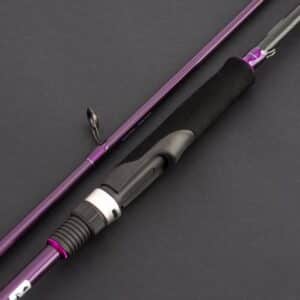 Detalle de la caña Cinnetic Sky Line Purple Darting Spin