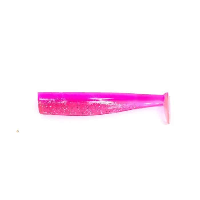 Vinilo YKR Kisuto Z Shad de 70 mm en color rosa, softbait para rockfishing y spinning light de la tienda de pesca de Barakaldo