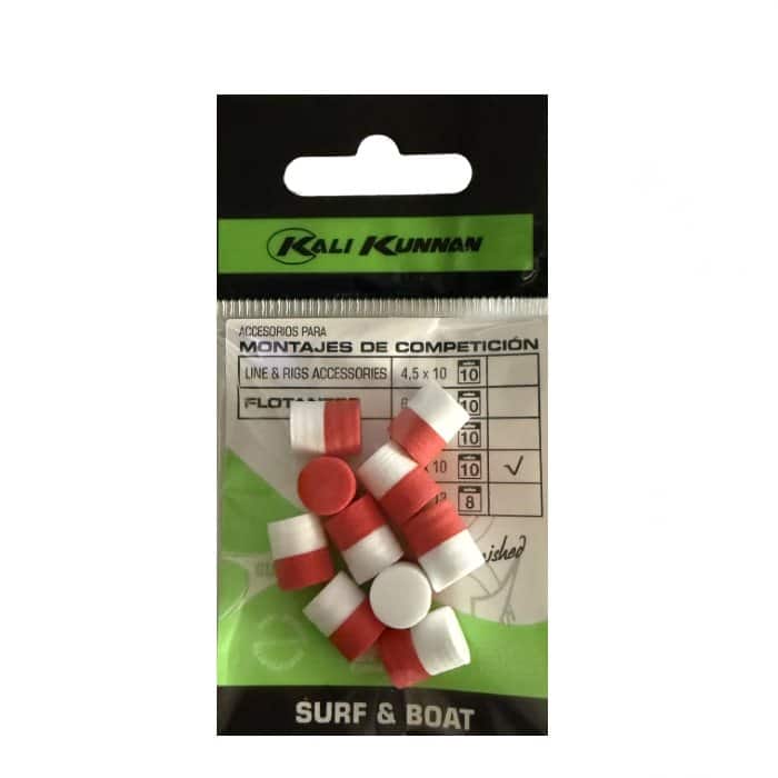 Perla flotante Kali Kunnan TRS blanco y rojo para montaje de bajos