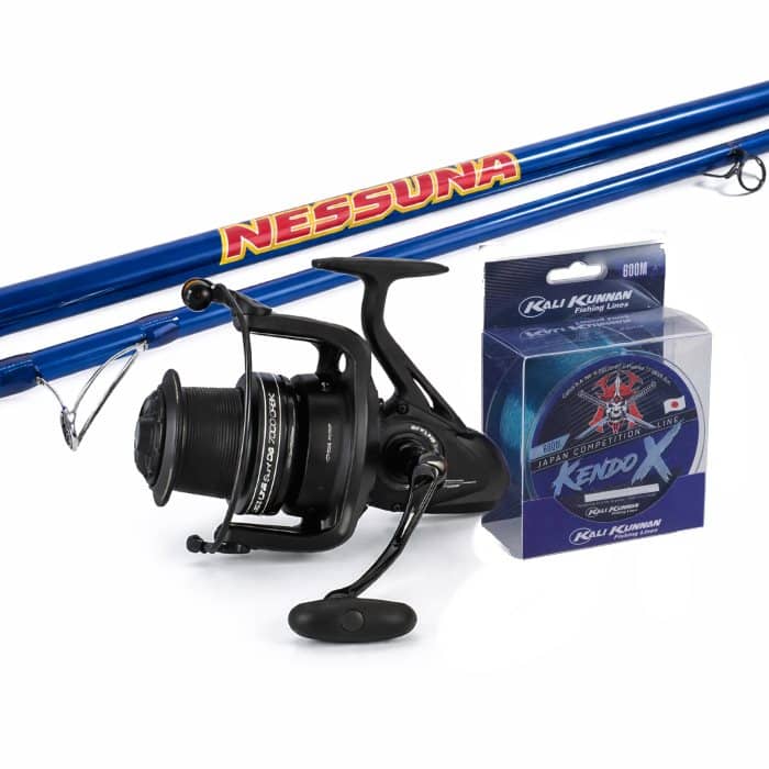 Equipo de surfcasting NCK con caña Vercelli Nessuna y carrete Cinnetic
