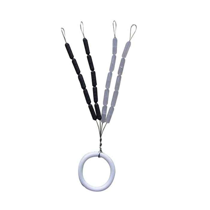Stopper de silicona cilíndrico Vercelli BV05 negro y transparente para bajos de línea